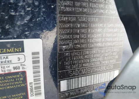 2017 Jaguar F-Pace S from USA, damaged, VIN SADCM2BV1HA880478